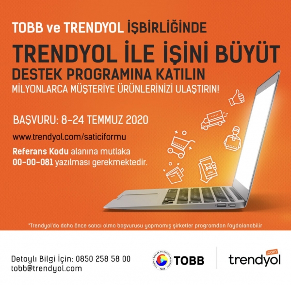 Türkiye Odalar ve Borsalar Birliği (TOBB) ve Trendyol “Trendyol ile İşini Büyüt” KOBİ destek programını başlattı.